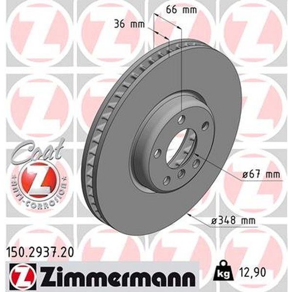 Zimmermann BRAKE DISC - STANDARD/COATED 150.2937.20